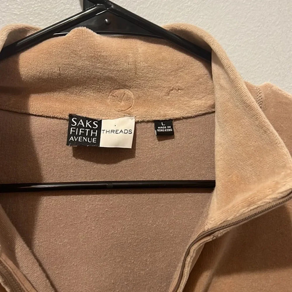 Saks fifth avenue threads large velour tracksuit zip up - Picture 3 of 7